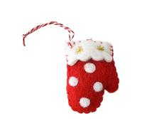 Felt Ornament - Christmas Glove and Sock Pendant Decor | Mini Santa Stocking Hanging Decoration for Tree, Door, Fireplace, Window, Or Home | Cute Felt Holiday Ornament Gift Idea