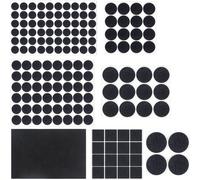 Felt Pads, 157 Pieces Self-Adhesive Furniture Glides, 3 mm Thick, Chair Pads for Home on Floor Protection (Black, Various Sizes)