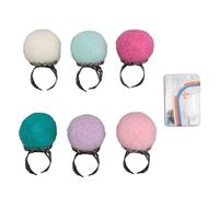 Felt Pin Cushion Rings Vintage Lightweight Finger Pin Cushions for DIY Crafts Quilting Sewing Enthusiasts Wool Felt Material 6pcs Set (Light Colors)