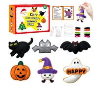 Felt Sewing Kit | With Thread Needle Halloween Cute Pumpkin Keychain Kids