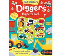 Felt Stickers Diggers Play Scene Book