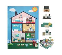 Felt Story Board - Panneaux De Scènes En Tissu, Ensemble De Jeu D'apprentissage Sensoriel | Jouet De Développement Des Compétences De La Petite Enfance, Pour Les D'âge Préscolaire, Garçons, Dé