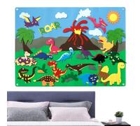 Felt Story Board Sac d'apprentissage 3D DIY Dinosaur Animal Printed Cloth 104 cm