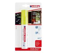 edding 4090 Marqueur craie liquide - jaune fluorescent - 1 feutre craie liquide - 4-15 mm - feutre craie effacable pour écrire sur les vitres,le verre - feutre craie ardoise aux couleurs opaques