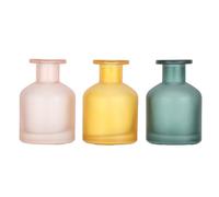 FELTECHELECTR 1 Ensemble Diffuseur 130ml D'huiles Essentielles en Verre Cylindrique Rond pour Diffusion et Parfum, pour Tableau de Bord ou Chambre Moderne 3 Pièces