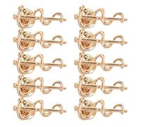 FELTECHELECTR 10 Pièces Insigne Broche Épingle de Col de Cape Serpent Sceptre, Alliage Or, Résistance Décoloration, Éclat Solide, pour Médecin et Professionnels, Usage Quotidien et Occasions