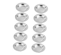 FELTECHELECTR 10 Pièces Lot de Cendriers Acier Inoxydable avec Couvercle Résistant Au Vent Cendrier Carré Métal pour Patio Maison Bureau et Restaurant