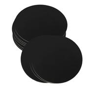 FELTECHELECTR 10 pièces Lot de Plateaux à Gâteaux Ronds Carton Ondulé Noir Base Antigraisse et Surface Antiadhésive Supports Stables pour Présentation et Transport de Gâteaux