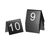 FELTECHELECTR 10 pièces Marqueurs Numérotés Triangulaires Acryliques pour Scène de Crime Signes de Preuve Robustes et Pratiques Décorations Ludiques pour Fête à Thème Noir et Blanc Numéros