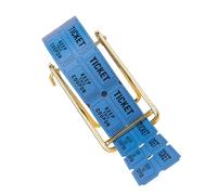 FELTECHELECTR 1000 Billets de Tombola Bleus Double Exemplaire Présentoir Doré, Tickets de Carnaval Personnalisables pour Fêtes, Collectes de Fonds et Événements Ludiques