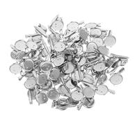 FELTECHELECTR 100pcs Bases de Broche en Fer Argenté 3cm avec Pince pour DIY Fabrication de Bijoux, Accessoires Création de Broches et Éléments à Remplir