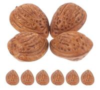 FELTECHELECTR 10pcs Décorations en Amandes Artificielles en Plastique Marron, Modèle Réaliste Facile à Ranger pour Décoration et Séance Photo
