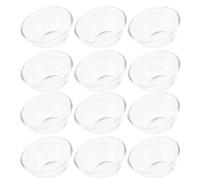 FELTECHELECTR 12 Bols Empilés en Verre 45ml sans Bavures Polissage Fin, Contenant à Dessert Polyvalent pour Service Vaisselle la Maison, Lot de 12 Pièces