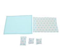 FELTECHELECTR 12 Draps de Berceau Housses de Coussins et Couverture Bleue Accessoires de Chambre Douce et Réaliste pour Décoration