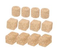 FELTECHELECTR 12 pièces Miniature Hay Bales for Dollhouse Realistic Autumn Harvest Decor Assorted Shapes Round Square Rectangular DIY Farmyard Display
