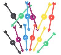 FELTECHELECTR 12pièces Flèches De Remplacement pour Jeu De Plateau Accessoires Interactifs De Toupie pour Couleurs Arc-Ciel
