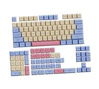 FELTECHELECTR 132pièces Touches Clavier Mécaniques Pbt Sublimation Thermique Xda Hauteur Personnalisées Design Sucré Capuchons Décoratifs pour Amateurs Clavier Mécanique Jeux
