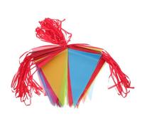 FELTECHELECTR 150 Pièces Bannière de Fanions Triangulaires 100m Facile à Suspendre en Tissu Multicolore Lors de Célébrations et Fêtes pour Décoration Intérieure et Extérieure