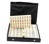 FELTECHELECTR 1Ensemble Mahjong Portable Miniature Jeu de Société Traditionnel Chinois pour Divertissements Famille et Facile à Entretenir