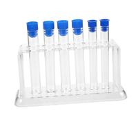 FELTECHELECTR 1ensemble Support De Tubes De Plastique Transparent Rack Éprouvettes Pour Expériences Scientifiques à Et Couleur Couvercle Aléatoire