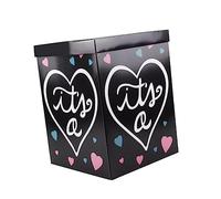 FELTECHELECTR 1pièce Boîte De Stockage De Ballons Pour Gender Reveal Événement De Fête Décoration Pour Anniversaire Et Shower Matériau Papier Épais Boîte Pour Moment De Révélation