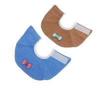FELTECHELECTR 2 Colliers de Protection pour Oiseaux en Tissu Feutre Bleu et Marron, Confortables et Favorisant la Guérison des Blessures, Accessoires Anti-picage pour Perroquets