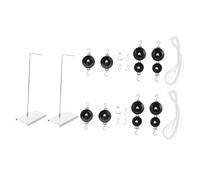 FELTECHELECTR 2 ensembles Kit de Poulies pour Classe avec Supports Galvanisés Poulies Simples et Doubles Corde Équipement Expérimentation Physique pour Sciences Mécaniques Scolaires