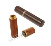 FELTECHELECTR 2 pièces Accessoire de Mélangeur Café Expresso Agitateur à Aiguilles Acier Inoxydable et Bois Outil de Distribution pour Machine à Café et Facile à Nettoyer Usage Maison