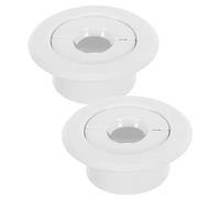 FELTECHELECTR 2 Pièces Cache Décoratif en Acier Inoxydable Tête de Sprinkler Incendie pour Blanc Finition Professionnelle, Performance de Sécurité Fiable pour Zones Commerciales et Privées