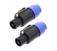 FELTECHELECTR 2 Pièces Connecteurs Audio Quatre Broches Plastique Fiches Professionnelles Durables Résistantes à Haute Température Faciles à Insérer et Compatibles Plupart des Enceintes