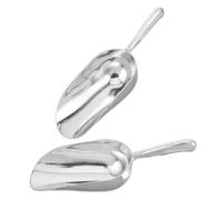 FELTECHELECTR 2 Pièces Ice Scoop Aluminium Épais avec Manche Rond Ergonomique Pelle à Glace Polyvalente pour Glaçons Bonbons Protéinées et Farine Résistante et Facile à Nettoyer