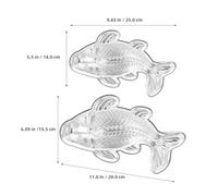 FELTECHELECTR 2 Pièces Moule à Gâteau Aluminium Non Adhésif Lot de Moules Forme Carpe Koi pour Pâtisseries Réalistes Cuisson et Vapeur pour Anniversaires et Événements Festifs