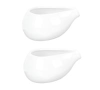 FELTECHELECTR 2 pièces Pichet Céramique avec Bec Rond Pot Lait Résistant et Pratique pour Sauces et Café Accessoire Cuisine Moderne et Léger pour Usage Quotidien