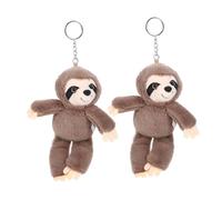 FELTECHELECTR 2 Pièces Porte-clés Peluche Paresseux Doux et Charm Sac à Dos pour Accessoire Multifonction Cadeau Naissance Garçon