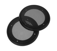 FELTECHELECTR 2 Pièces Protection Haut-Parleur Voiture Ronde Noire Couverture Décorative Résistante Protection Haut-parleurs Auto Accessoire DIY pour Caisson de Basses