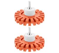 FELTECHELECTR 2 Pièces Roues Caoutchouc pour Perceuse Accessoire Décapant Serré pour Élimination des Adhésifs Stickers Voiture Rayures et Bandes Vinyles