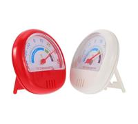 FELTECHELECTR 2 pièces Thermomètre Portable Plastique pour Réfrigérateur et Congélateur Lecture Rapide et Précise Design Simple Blanc et Rouge Usage Intérieur et Extérieur