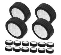 FELTECHELECTR 20 pièces Roues de Voiture Caoutchouc pour Modèles Roues DIY pour Projets Scientifiques Garçon Fille Montage Robotique Maison École et Laboratoire