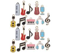 FELTECHELECTR 20pcs Breloques Musique en Alliage Résistantes la Décoloration, Design Unique et Portable pour Fabrication de Bijoux, Bracelets et Souvenirs Personnels