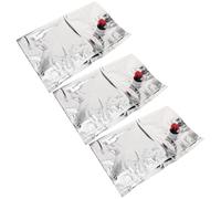 FELTECHELECTR 3 pièces Poche de Recharge Vin Réutilisable avec Robinet à Charnière Poche de Stockage Portable pour Boissons Accessoires Vin pour Bouteilles Lot de Rechargeables