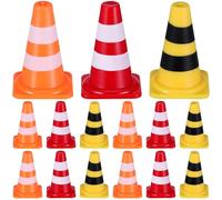 FELTECHELECTR 30 Cônes de Signalisation Éducatif pour Garçon et Filles 3 Couleurs Vives 30 Pièces Plastique Sûr à Bords Arrondis pour Apprentissage Sécurité Routière et Jeu D’Éveil