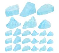 FELTECHELECTR 36 Statues d'icebergs en résine : pour Maison de poupée, décor Miniature - Figurines d'icebergs en résine Bleue pour Jardin féérique, Table de Sable et Micro-Paysage