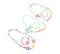 FELTECHELECTR 3ensembles Bijoux Pour Tout-petits Collier Et Bracelet Décoratifs Pour Garçon Fille Collier De Fête Pour Garçon Fille Bracelet Nœud Cadeau Pour