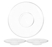 FELTECHELECTR 3pcs Soucoupes en Verre Transparentes pour Thé, Dessous de Tasse Décoratifs et Multifonctions, Protègent la Table des Rayures, pour Salon de Thé et Restaurant Réutilisable