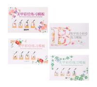 FELTECHELECTR 4 Pièces Carnet D'entraînement pour Nail Art en Papier Pages Multilayers, pour Débutants, Présentation de Propositions et Consolidation Quotidienne en Salon