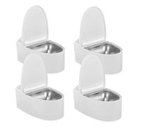FELTECHELECTR 4 pièces Cendrier Mural Créatif avec Couvercle Lot de Décor Moderne pour Salle de Bain et Maison Design Suspendu Original Forme de Toilette Résistant Au Vent pour Usage Intérieur