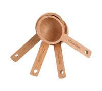 FELTECHELECTR 4 pièces Set de Cuillères Doseuses Café Bois de Hêtre Cuillères Mesurer pour Café Grains Thé et Épices Bois Pratiques pour Cuisine et Maison