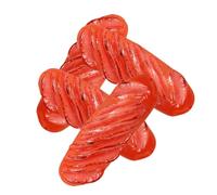 FELTECHELECTR 4 Pièces Simulated Hot Dog Sausage Model Set Lifelike Food Props for Photography Educational Display and Party Decoration