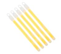 FELTECHELECTR 5 Pièces Bâtons Lumineux Extérieurs Jaunes avec Crochet Éclairage Urgence Camping Jouets Fluorescents pour Fêtes et Activités Nocturnes