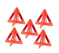 FELTECHELECTR 5 pièces Triangle de Sécurité Voiture Pliable Panneau Avertissement Réfléchissant pour Urgence Routière Haute Visibilité Nuit et Portable et Multifonctionnel